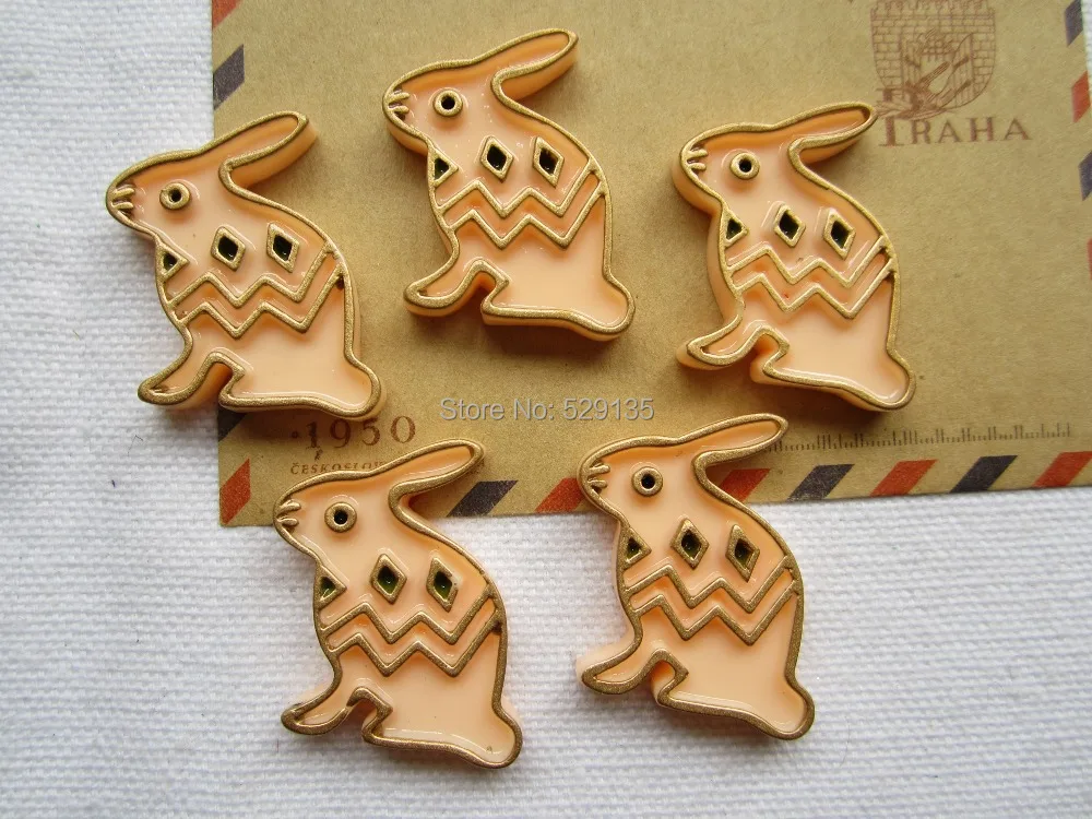 Микс Пасхальный кролик резиновые кабошоны из смолы для волос бант центр сделай