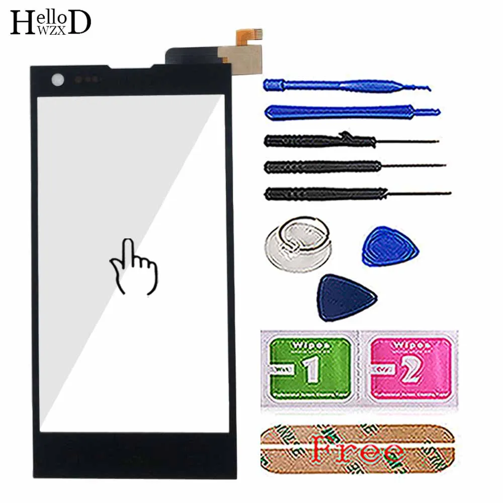 Black With Tools 5,0 ''мобильный сенсорный экран для THL T100S сенсорный экран дигитайзер части экрана Передняя стеклянная панель инструменты защитная пленка - Цвет: Black With Tools