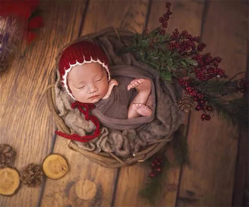Ylsteed новорожденных Подставки для фотографий из мягкой шерсти детское одеяло корзина наполнитель шерсть пуховая корзина писака новорожденных съемки обертывание пеленок
