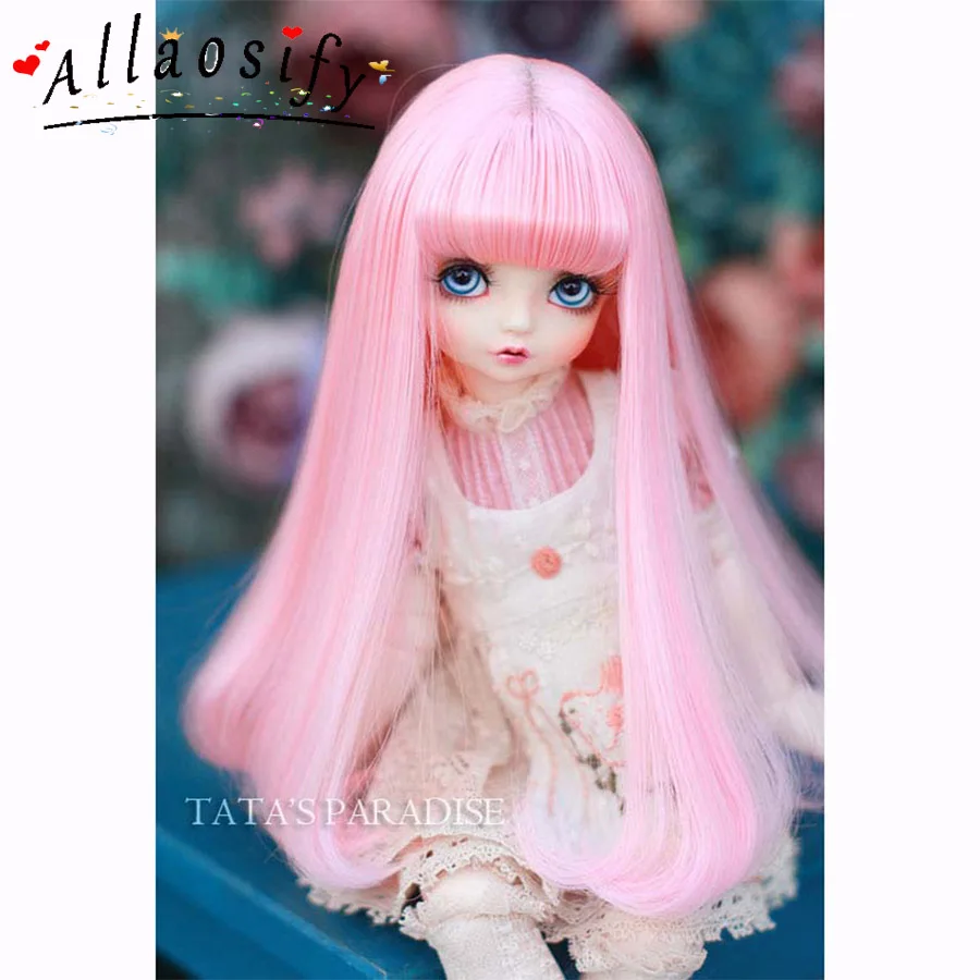 Allaosify 1 шт. прямой парик 1/3 1/4 1/6 bjd кукла парик высокая температура волокна BJD волосы