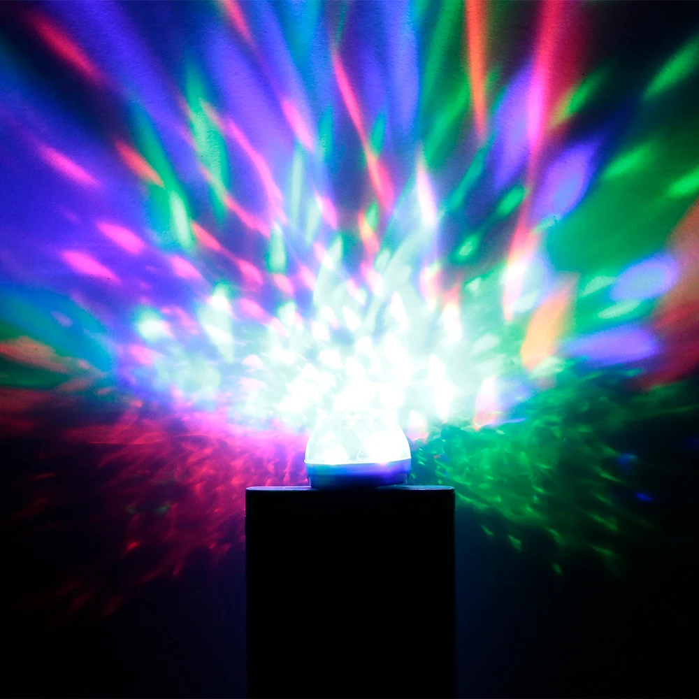 Магический шар лампа светодиодный RGB мини светильник DJ КТВ дискотечный