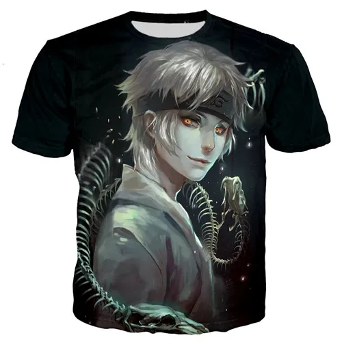 kids t shirt PLstar Cosmos Наруто толстовка с капюшоном детская одежда г. летние рубашки толстовки для мальчиков с Аниме Узумаки Наруто 3D толстовки пуловер с круглым вырезом - Цвет: kids t shirt