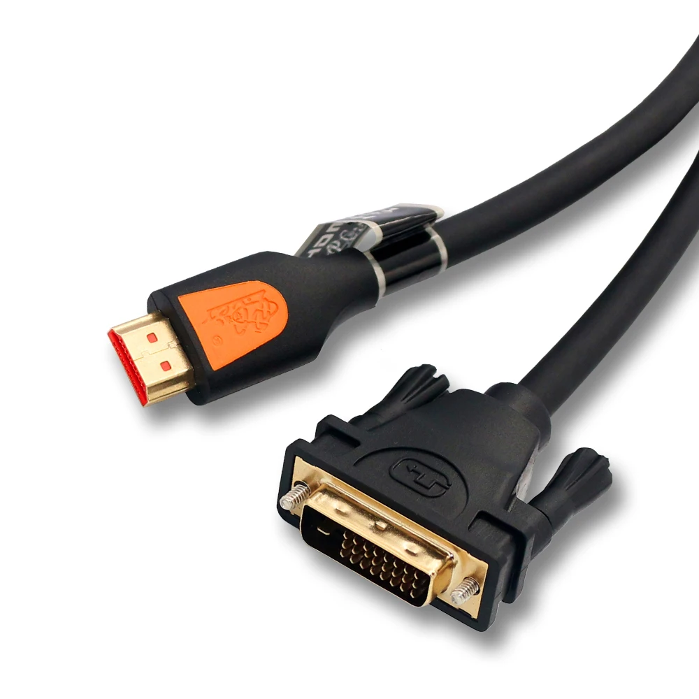 PCER Кабель HDMI-DVI HDMI шнур аудио-видео кабель DVI HDMI кабель «Папа-папа» для монитора ПК HDTV проектор HDMI к DVI