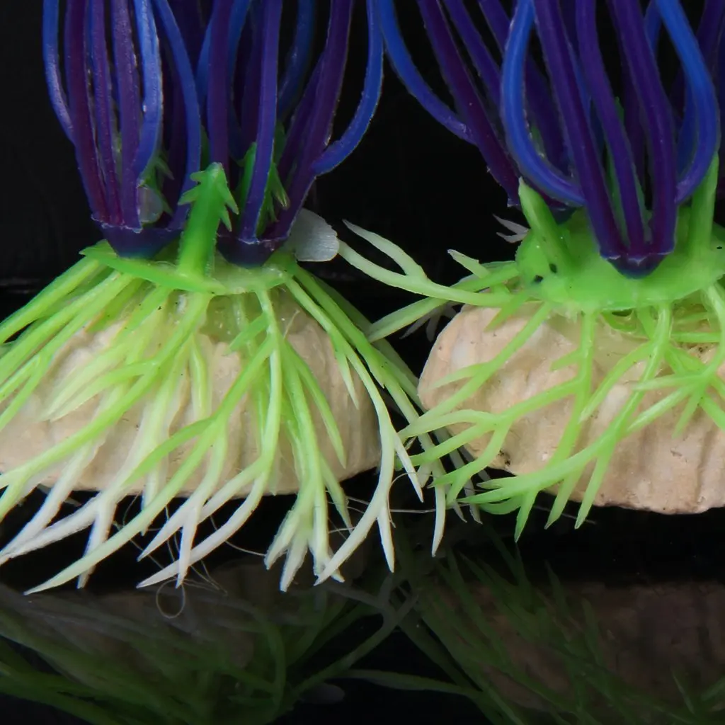 3 шт. рыбы в аквариуме растения аквариумные украшения фиолетовый|aquarium decoration|plant