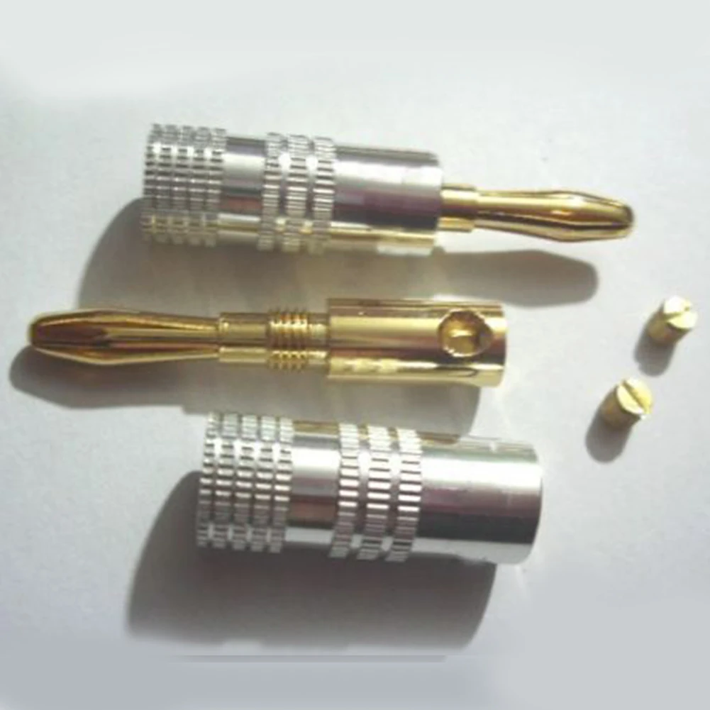 10 pcs Speaker Banana Plug Audio Jack Connector 24K Gold Plated | Электроника