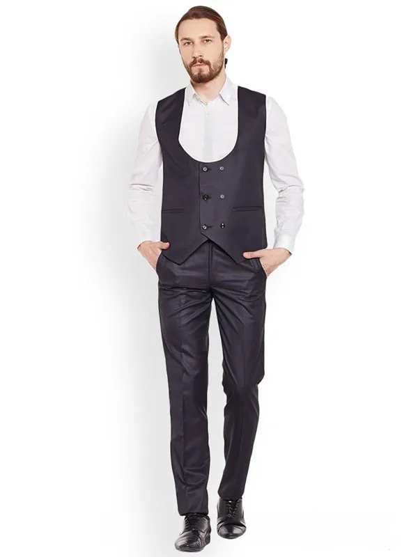 

Handsome Two Pieces Men Suit Custom Made Double Breasted Cheap Men Groomsmen Suits Formal Wear (Pant+Vest)