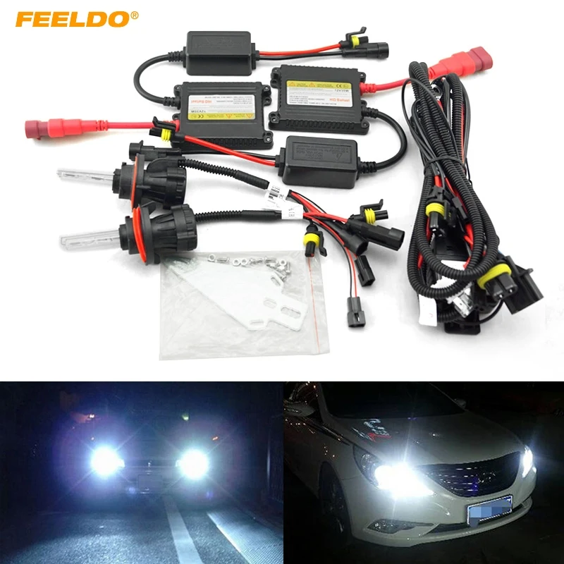 FEELDO 1 комплект автомобильных фар H13 HID ксеноновая лампа Hi/Lo луч Биксеноновая 35 Вт