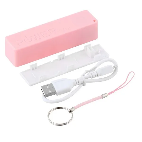 Портативный мобильный Мощность банк USB 18650 Батарея Зарядное устройство брелок на ключи для iPhone MP3(без Батарея) Лидер продаж по всему миру