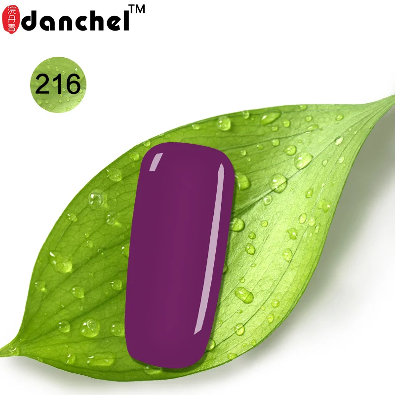 216 Danchel Nails художественный Гель-лак для ногтей 9 мл Vernis полуперманентный праймер маникюрный гель лак замачиваемый УФ Цвета Зеленая Бутылка 209-220 - Цвет: 216