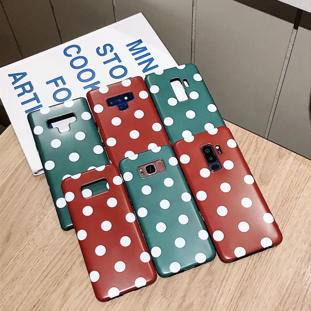 Мягкий чехол в горошек для Samsung S8 S8Plus S9 S9Plus Note 8 9 | Мобильные телефоны и аксессуары