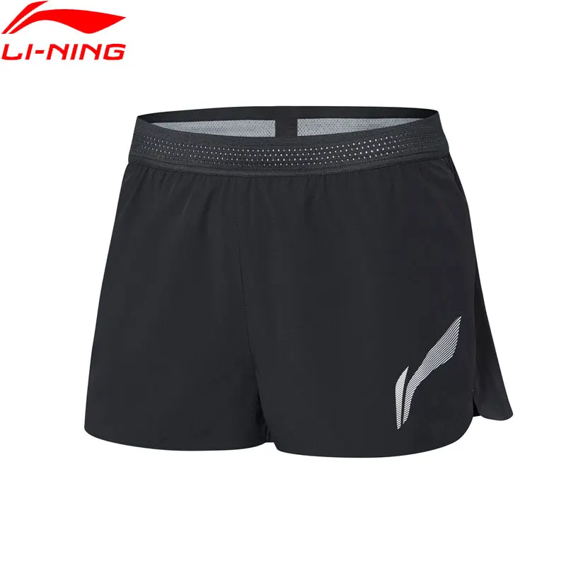 Li-Ning мужские спортивные шорты для бега 86% нейлон 14% спандекс Стандартная посадка комфортные дышащие спортивные шорты с подкладкой AKSP131 CAMJ19