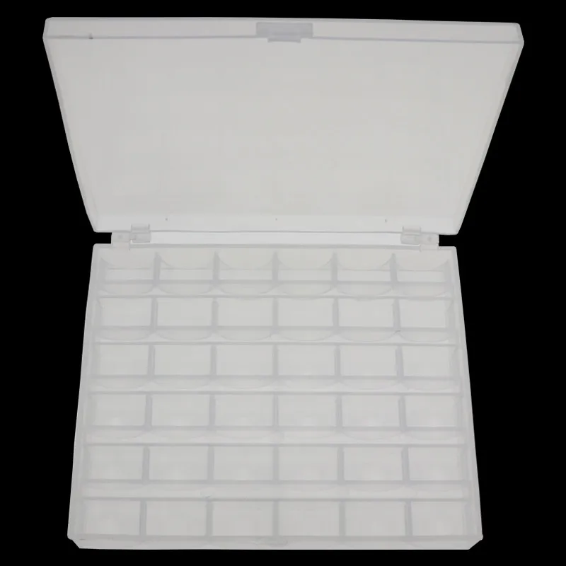 36PCS Cells Box 36 шт. катушки для швейных машин из нержавеющей стали катушки пустые катушки Швейные ленты lineMachine пластиковый ящик для хранения - Цвет: 36PCS Cells Box