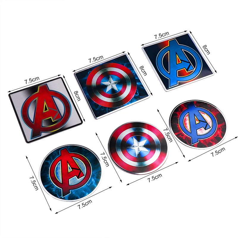 Автомобильный Стайлинг 3D металлический алюминиевый сплав Marvel Мстители эмблема