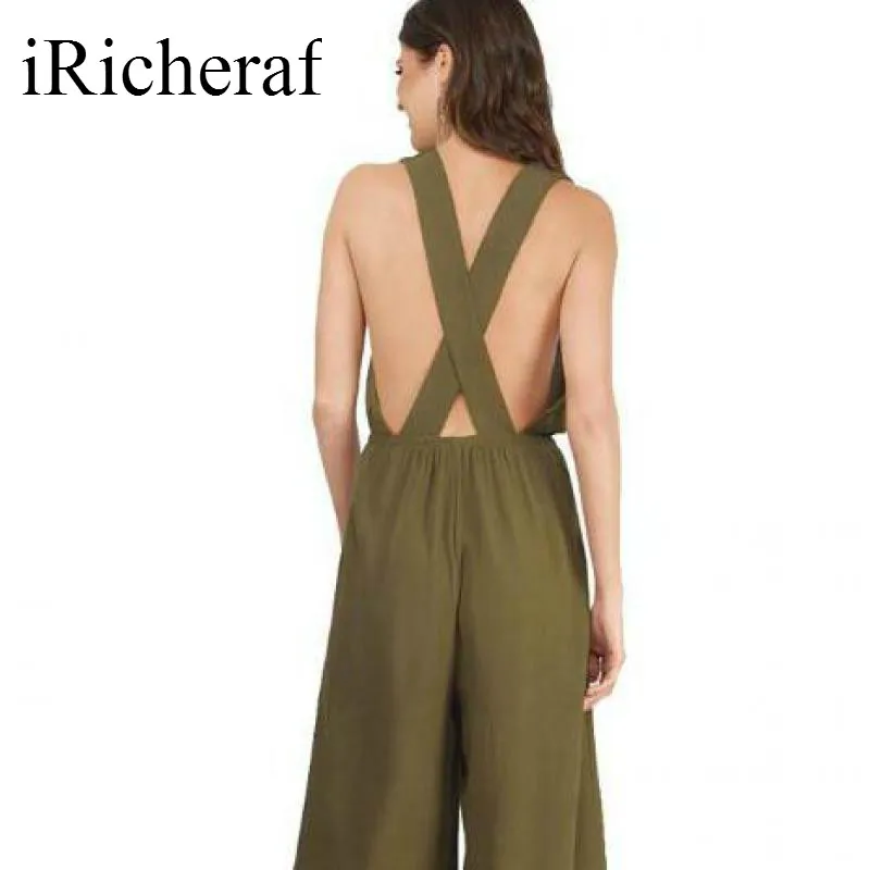 IRicheraf сексуальные женские комбинезоны и с v образным вырезом открытой спиной