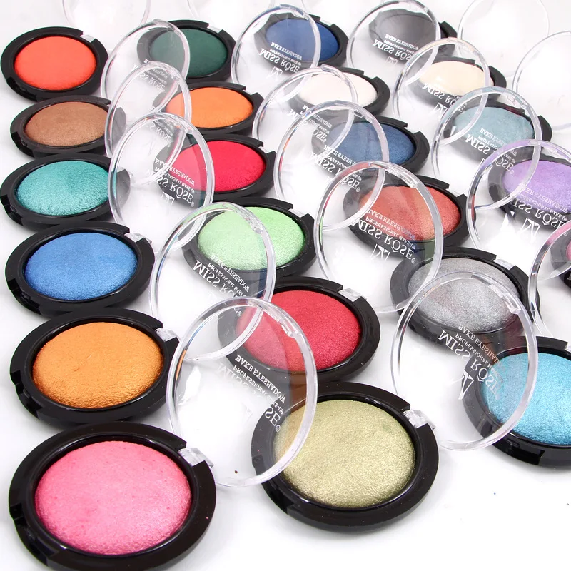 Тени для век MISS ROSE24 цветные однотонные металлические тени водостойкие белые