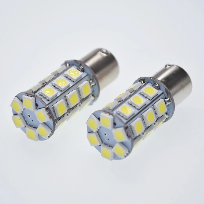 2 шт. 1156 P21W 382 27 SMD светодиодный BA15S задний стоп сигнал лампа для автомобиля белый