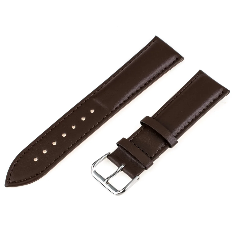 20mm Genuine Leather Watch Band + Tool for Moto 360 2 42mm Men's 2015 Pebble Time Round Wrist Strap Bracelet Black Brown | Наручные
