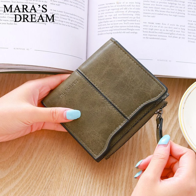Кошелек Mara's Dream Женский тонкий бумажник на молнии винтажный клатч защелке