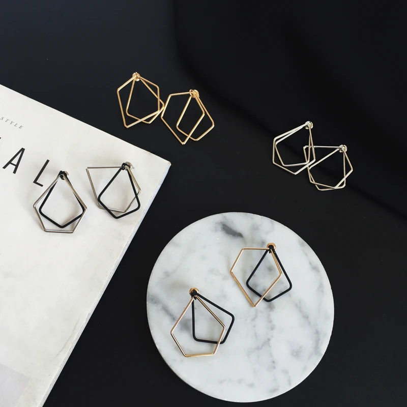 Модный морозный стиль геометрические неправильные квадратные треугольная