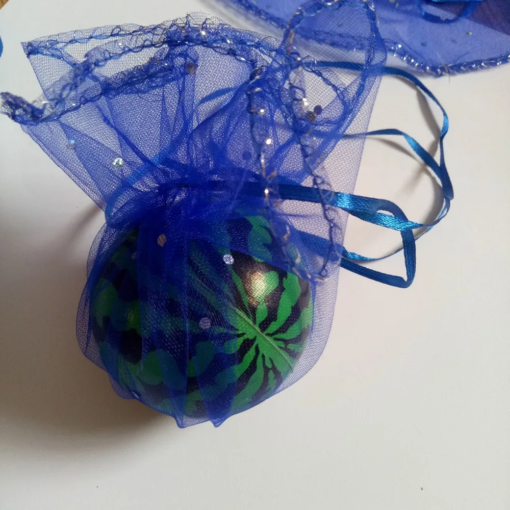 Круглая сумка на шнурке Королевского синего цвета диаметром/26 см/35 см Подарочная