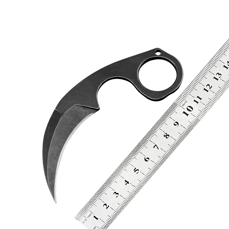 Black Blade Trskt CS GO итальянский коготь нож охотничий кемпинг выживания шеи нож, спасательные наружные ножи с K оболочкой тактические ножи - Цвет: Black Blade