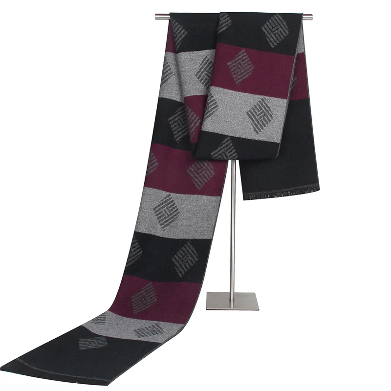 RUNMEIFA новые модные кашемировые шарфы для мужчин, зимний, теплый, акриловый шарф, деликатные вязаные шарфы для мужчин - Цвет: 6