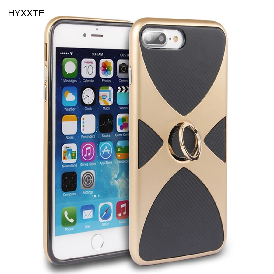 Hyxxte 360 градусов вращающийся кольцо кронштейн Броня чехол для Apple iPhone 6 S 7 Plus