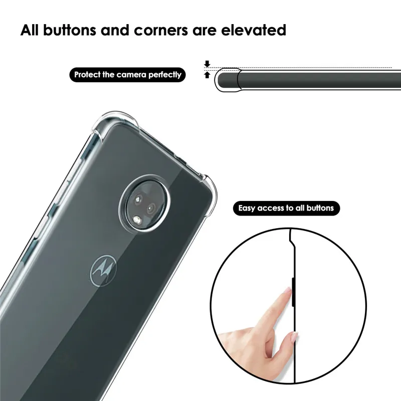 Чехол Qosea для Motorola Moto Z4 Force прозрачный тонкий мягкий силиконовый чехол из ТПУ P30 Note