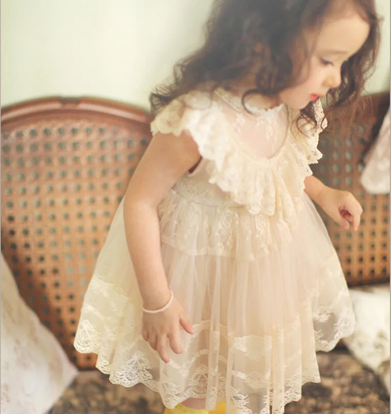 2017 г. Летние платья для девочек корейские модные праздничные принцессы с