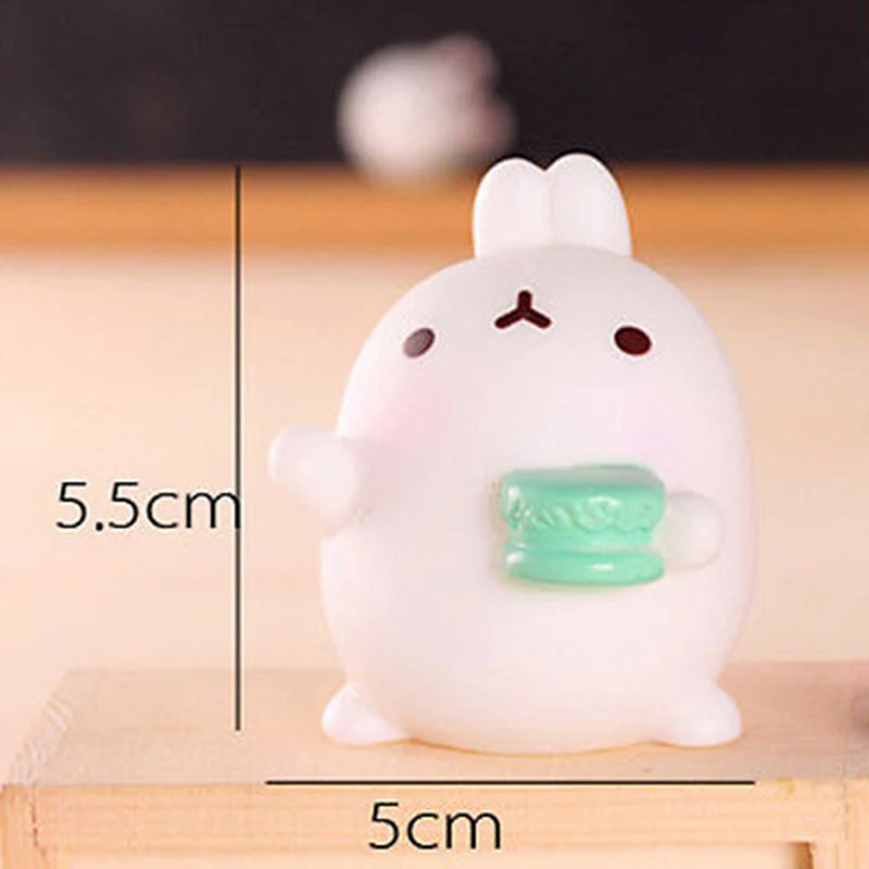 1 шт Kawaii Японии Моти мини Кролик Мягкий Дома фигурки животных игрушка-пищалка