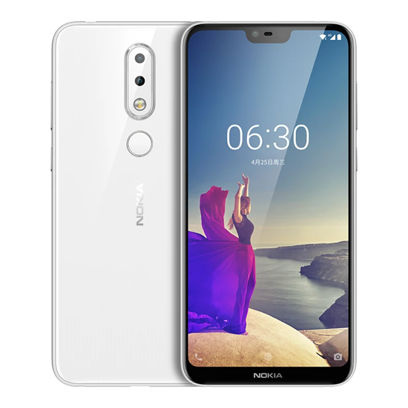 Мобильный телефон Nokia X6/6,1 plus, 5,8 дюймов, 18:9 FHD+ Восьмиядерный процессор Snapdragon 636, 3060 мАч, Мп+ Мп камера, сканер отпечатков пальцев, смартфон