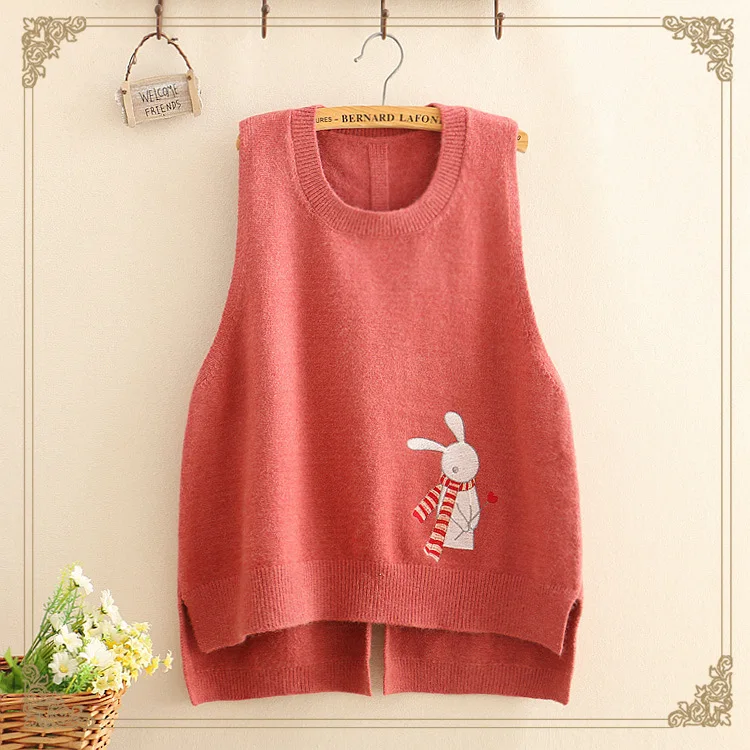 

schoolgirl clothing korean new style 2018 autumn outfit the round collar knitted vest female harajuku turtleneck sweater vest