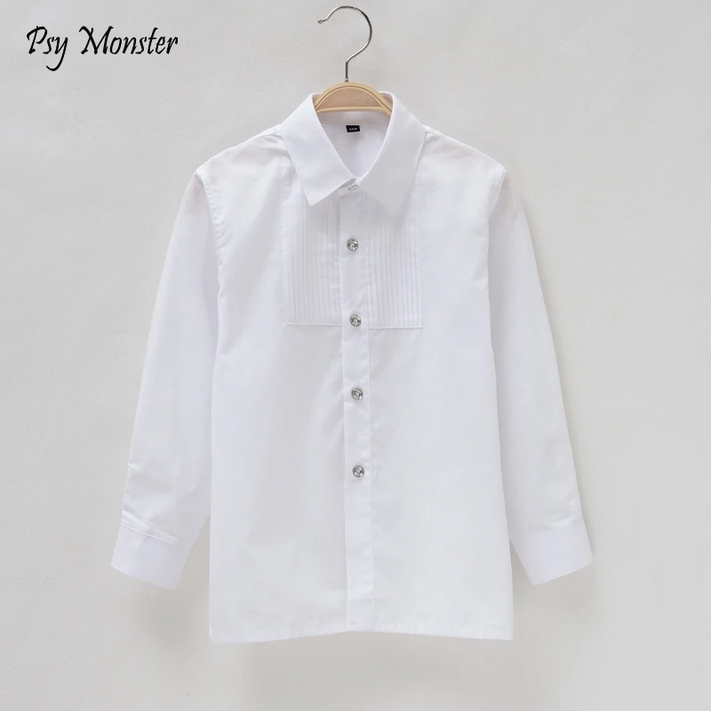 

Long Sleeve Shirts For Boys Girls Children School Uniform Boys Formal Shirt High Quality Camisa Menino Kids Gentleman Blouses