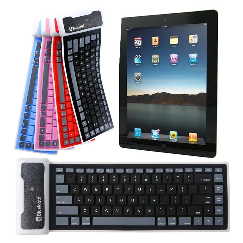 

Universal Foldable Waterproof Silicone Wireless Bluetooth Keyboard ND998