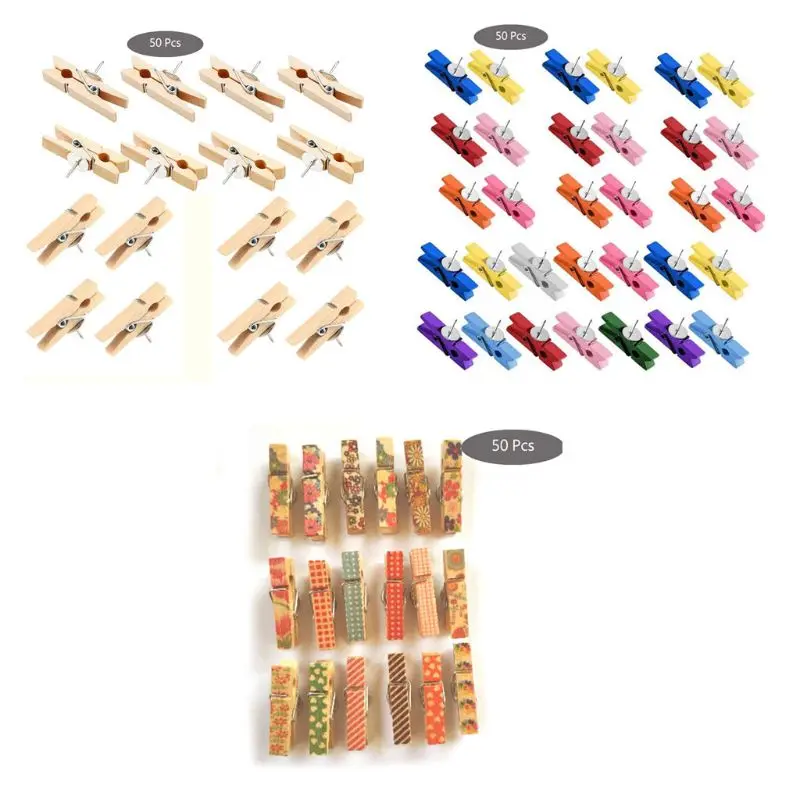 

50 Pcs Push Pins Clips Tacks Clips Thumb Clips Wall Clips with Pins for Cork Boards Cubicle Walls Using Art Projects Photos Note
