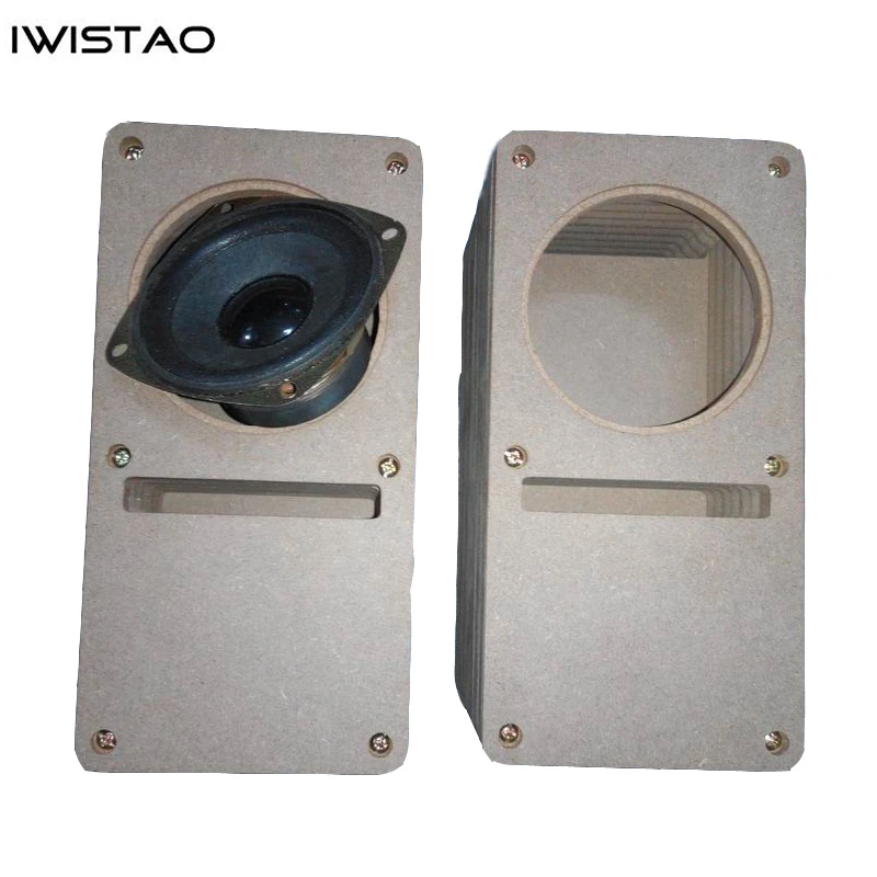 IWISTAO HIFI 3 дюймов лабиринт полный спектр динамик пустой шкаф 1 пара МДФ деревянная доска без клея дизайн