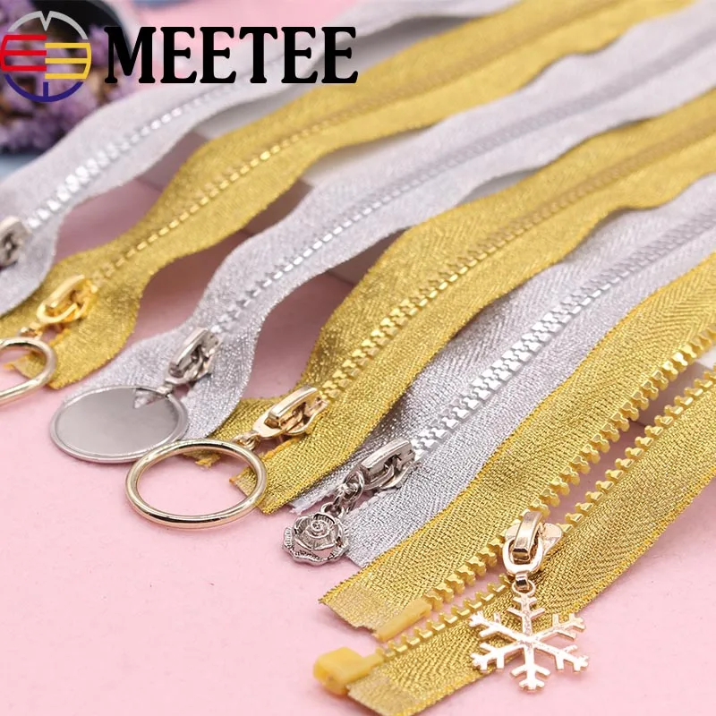 Cremallera Металл 8# двойной слайдер Металлические молнии Экологически чистая открытая молния для шитья пуховых пальто одежды аксессуары