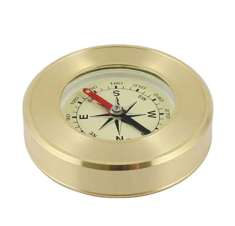 Латунный металлический Карманный подарок для рекламы уличный компас искусство и