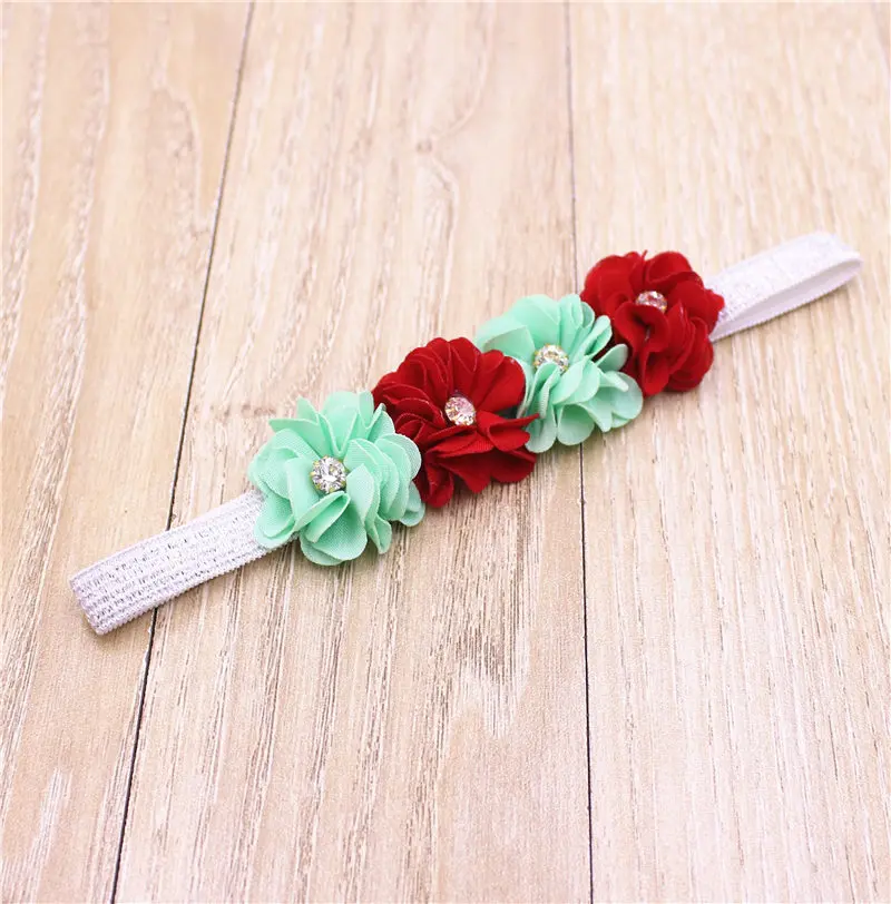 Милая вязаная эластичная повязка на голову шифоновая для волос с 4 цветами