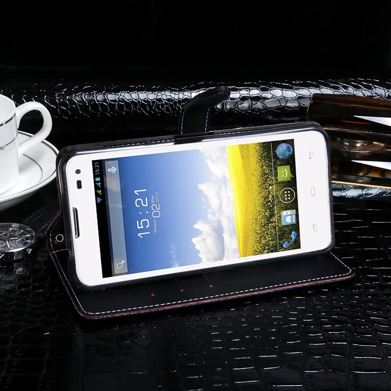 Бумажник с ручным ремнем чехол для Fly IQ4415 Era Style 3 роскошный кожаный откидной