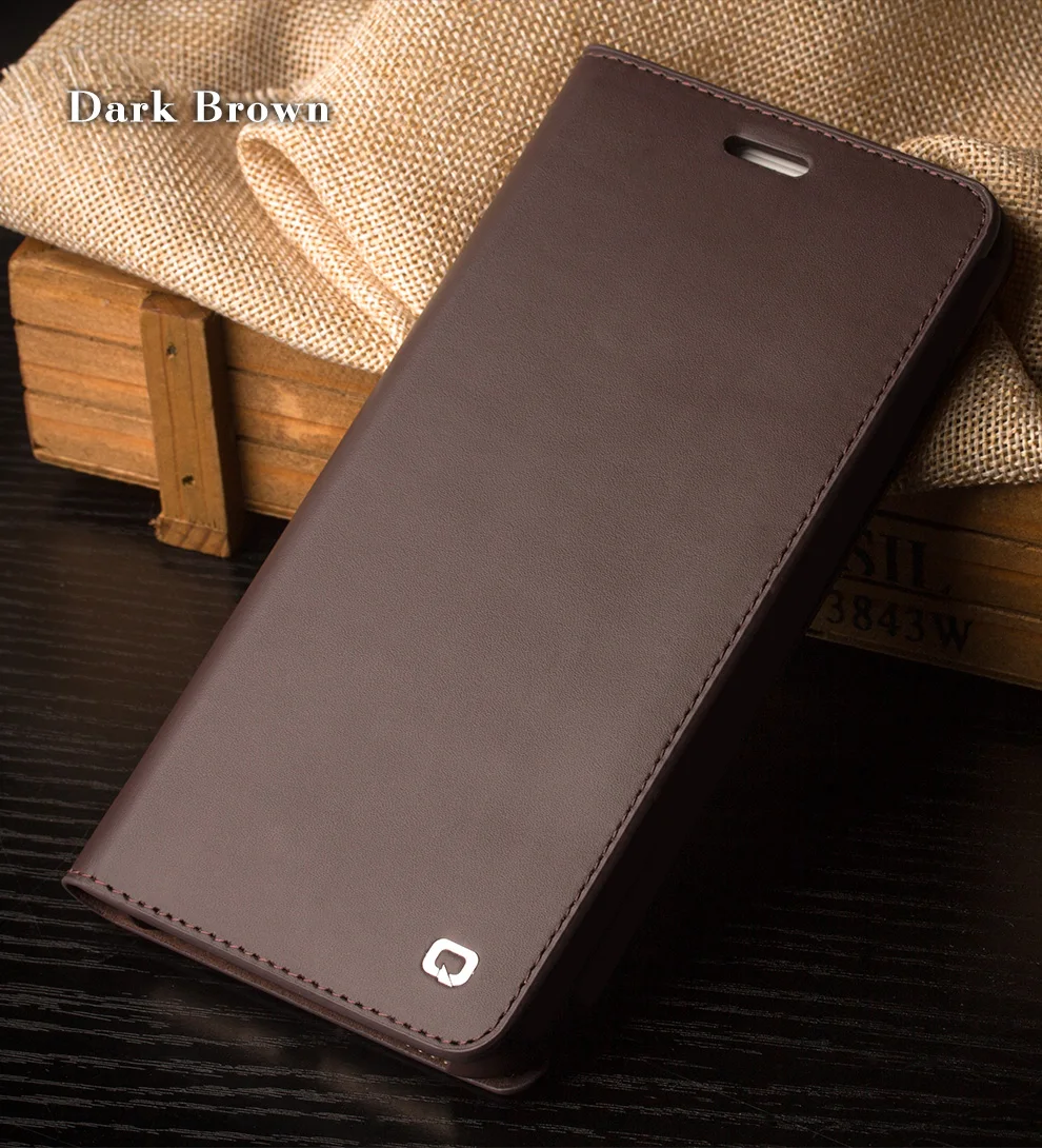 

QIALINO Genuine Leather Phone Cover Flip Case for New iPhone X XS MAX XR 8 7PLUS Handmade Luxury Ultra Slim Wallet Card Slot Bag