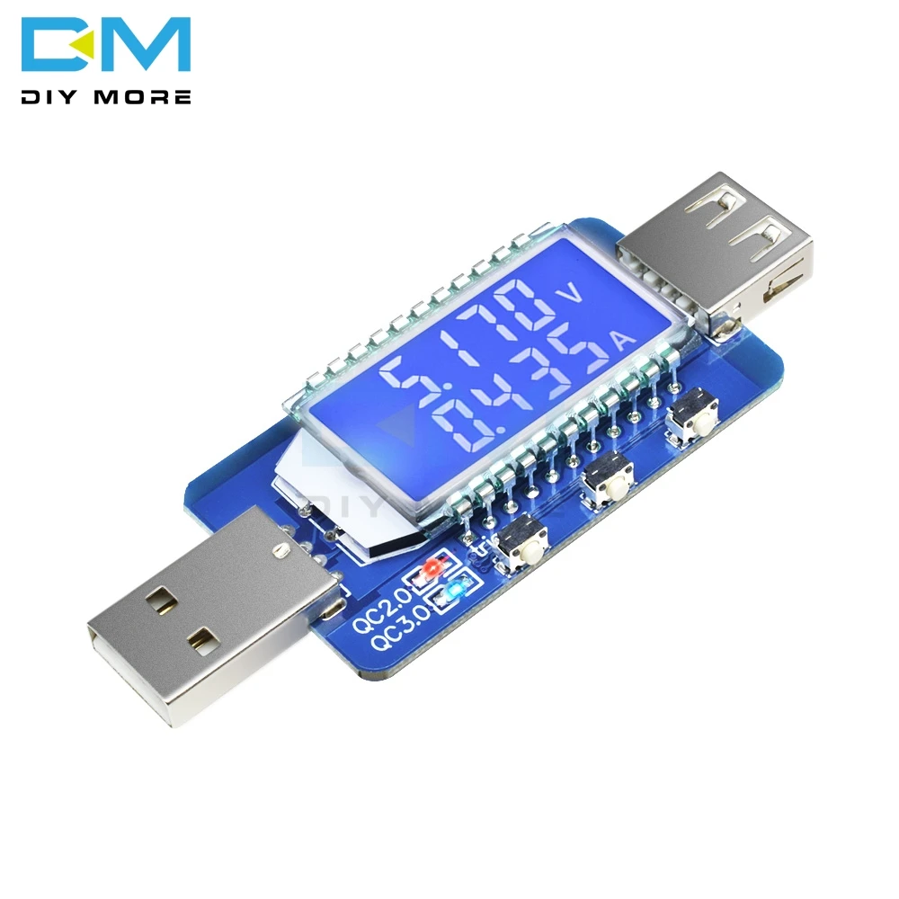 Цифровой USB детектор QC2.0 3 0 с ЖК дисплеем Электронный вольтметр амперметр