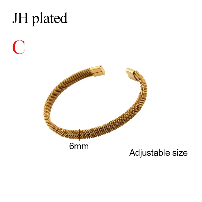 JHplate Африканский Эфиопский Модный золотой цвет браслеты ювелирные изделия для женщин Mengifts растягивающийся Регулируемый размер браслет давая друзьям - Окраска металла: C