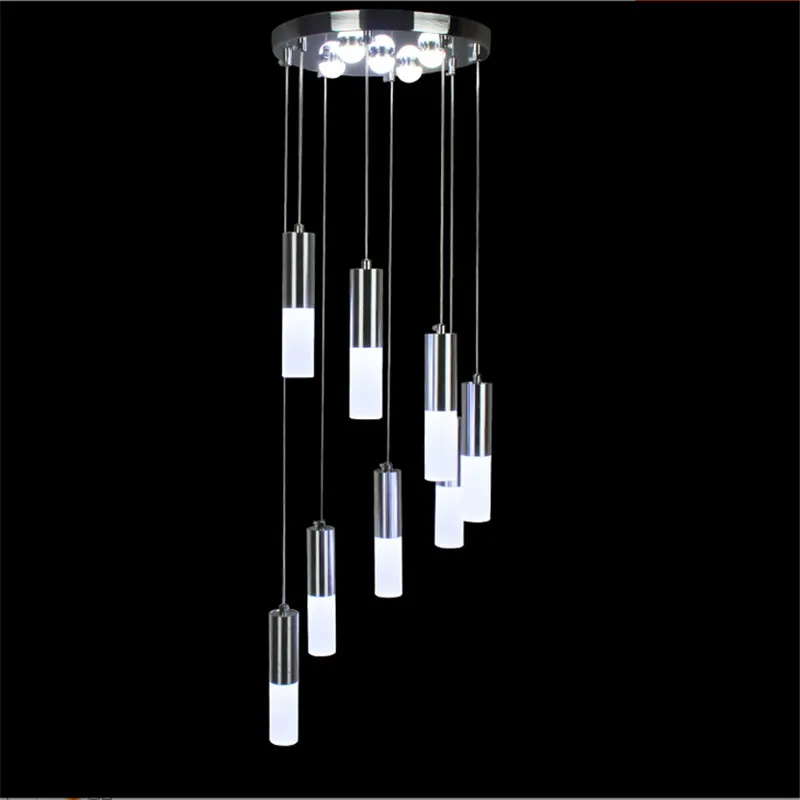 Современная короткая модная 8 головок 39 Вт Светодиодная акриловая Подвесная