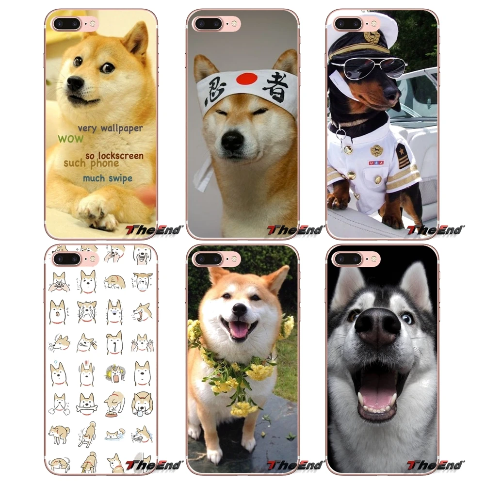 Для iPhone X 4 4S 5 5S 5C SE 6 6S 7 8 Plus Samsung Galaxy J1 J3 J5 J7 A3 A5 2016 2017 Doge интернет смешные лица мягкие