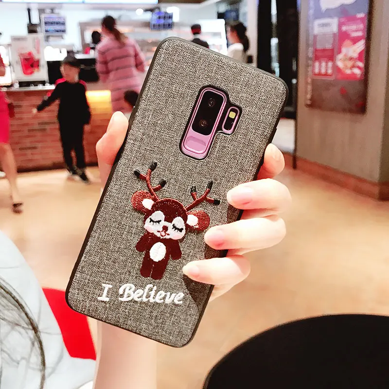 Rheinruby Embroidery Case For iPhone X XS XR Max 6S 7 8 Plus Cases Huawei P20 Pro Lite Galaxy Note 9 S8 S9 |