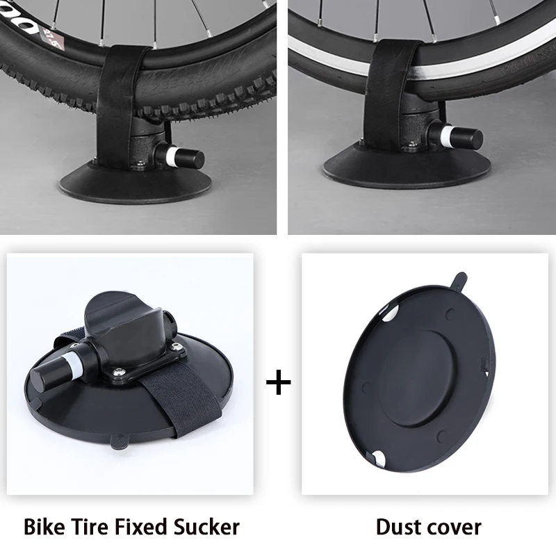 ROCKBROS Sucker Bike Rear Tire Fixing Bicycle Rack Roof-Top Suction Rear Tire Fixed Device for Less than 29