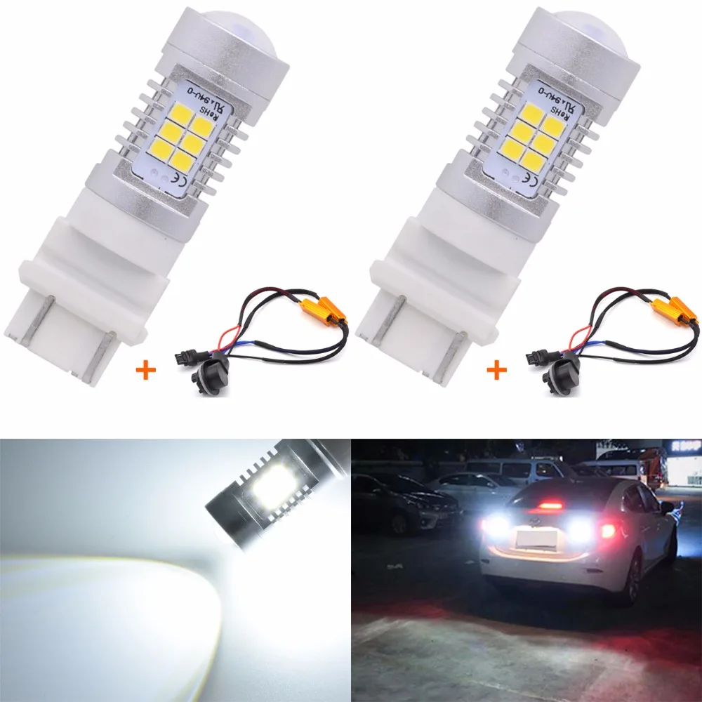 2 шт. 100 Вт 3155 3157 3157a 3457a белый светодиодные лампы 2835 42smd 12 В объектив LED указатель