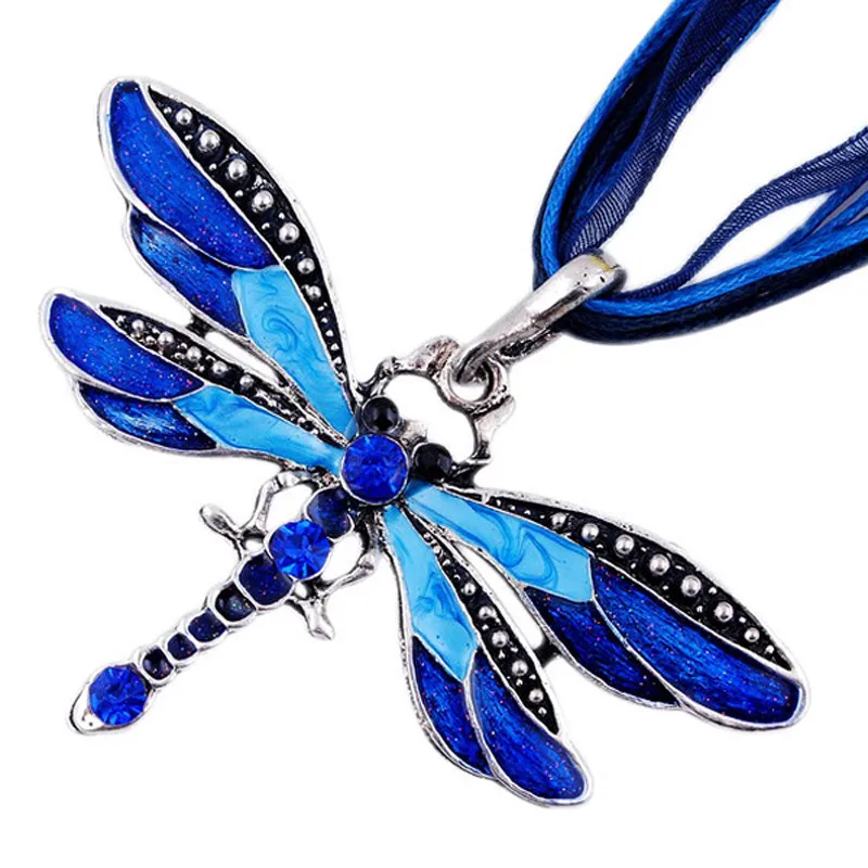 2017 модное ожерелье с кулоном в виде античной стрекозы Женские Ювелирные изделия