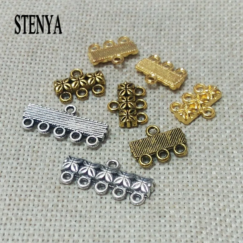 Винтажные золотые и серебряные подвески 3 ряда пряди переключатели застежки для